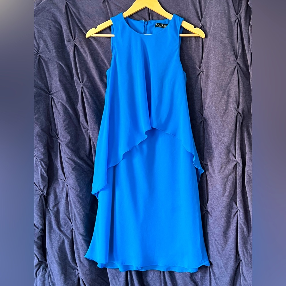 Special Occasion Vibrant Blue Ralph Lauren Dress